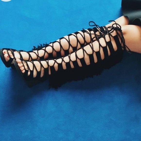 Jeffrey Campbell Secouer Fringe Boot Sandal - Picture 3 of 16